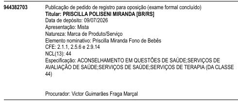 Priscilla Miranda Fono de Bebês