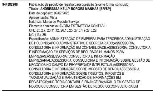 ÁVORA ESTRATÉGIA CONTÁBIL