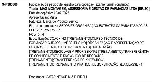 SETORIZE ORGANIZAÇÃO ESTRATÉGICA PARA FARMÁCIAS