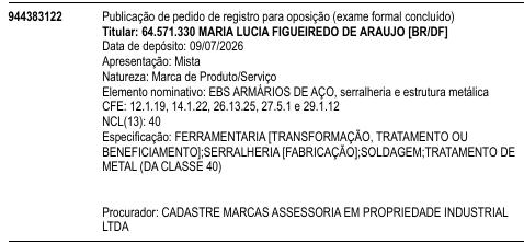 EBS ARMÁRIOS DE AÇO, serralheria e estrutura metálica