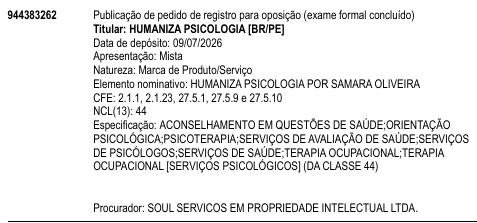 HUMANIZA PSICOLOGIA POR SAMARA OLIVEIRA