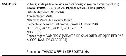 Batida do OSWALDO Desde 1946