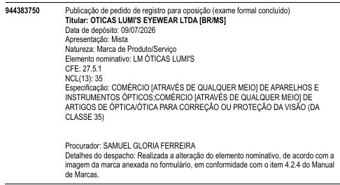 LM ÓTICAS LUMI'S
