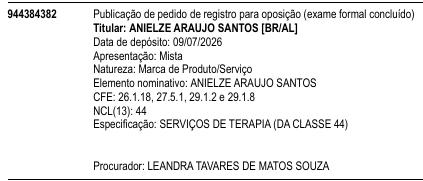 ANIELZE ARAUJO SANTOS