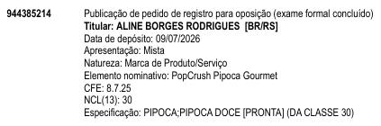 PopCrush Pipoca Gourmet