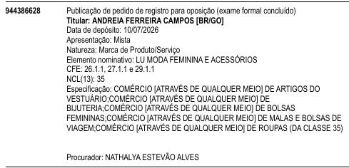 LU MODA FEMININA E ACESSÓRIOS