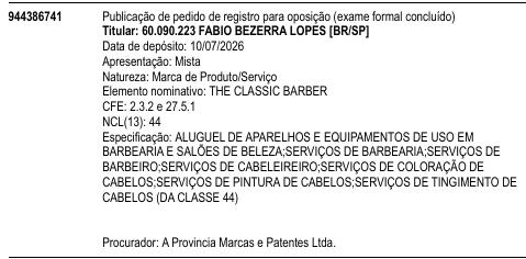 THE CLASSIC BARBER