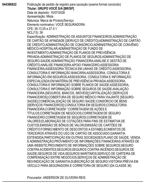 VOCÊ SEGURADORA