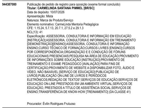 CarmeLinda Mentoria Pedagógica