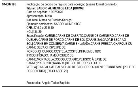 SABORI ALIMENTOS