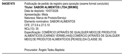 SABORI ALIMENTOS