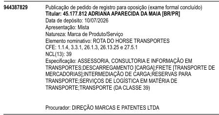 ROTA DO HORSE TRANSPORTES
