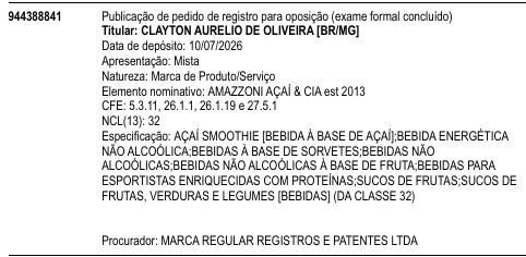 AMAZZONI AÇAÍ & CIA est 2013