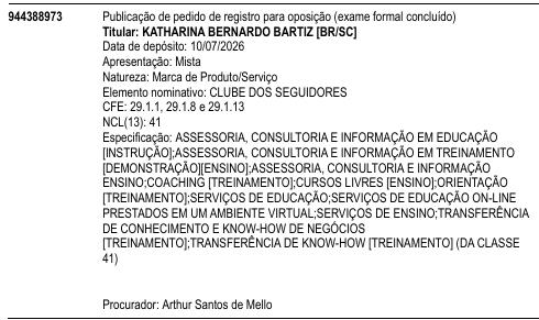 CLUBE DOS SEGUIDORES