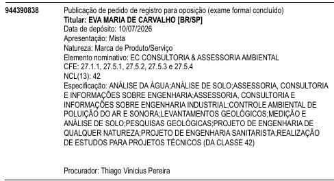 EC CONSULTORIA & ASSESSORIA AMBIENTAL