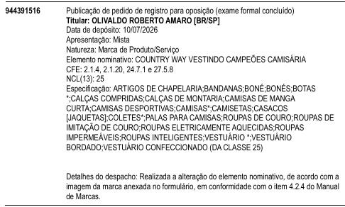 COUNTRY WAY VESTINDO CAMPEÕES CAMISÁRIA