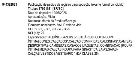 VALIE valor e vida
