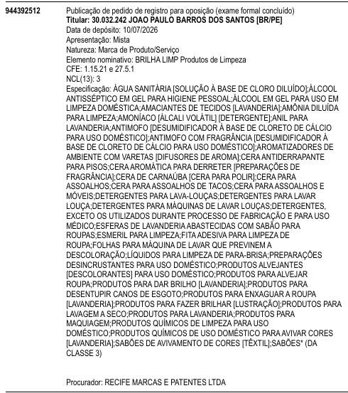 BRILHA LIMP Produtos de Limpeza