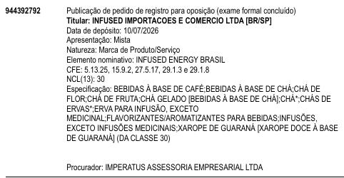 INFUSED ENERGY BRASIL
