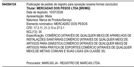 MERCADÃO DOS PESOS