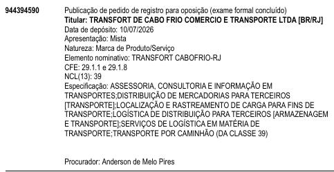 TRANSFORT CABOFRIO-RJ