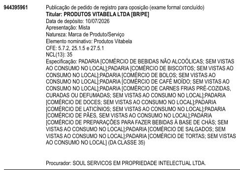 Produtos Vitabela