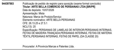 ARTE BELLA PERSIANAS