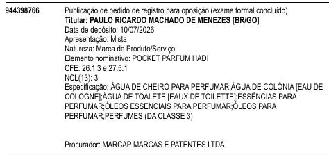 POCKET PARFUM HADI