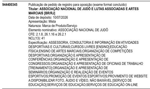 ASSOCIAÇÃO NACIONAL DE JUDÔ