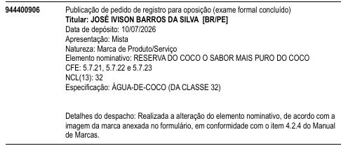 RESERVA DO COCO O SABOR MAIS PURO DO COCO