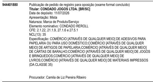 CONDADO REROLL