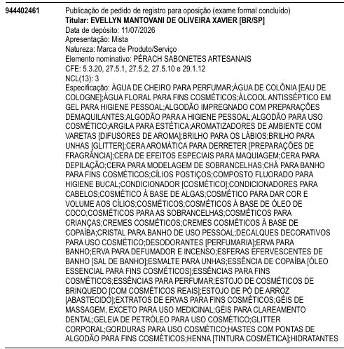 PÉRACH SABONETES ARTESANAIS