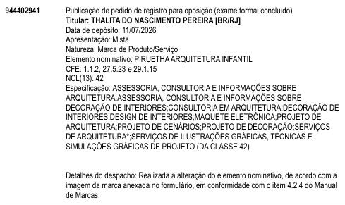 PIRUETHA ARQUITETURA INFANTIL