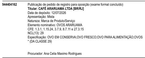 OVOS ARARUAMA
