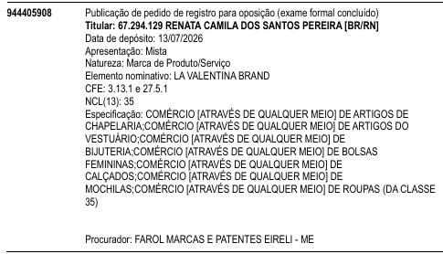 LA VALENTINA BRAND