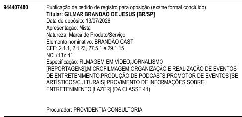 BRANDÃO CAST
