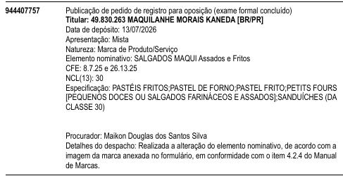 SALGADOS MAQUI Assados e Fritos