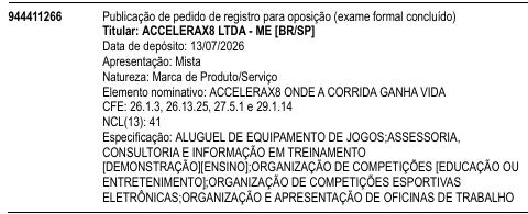 ACCELERAX8 ONDE A CORRIDA GANHA VIDA