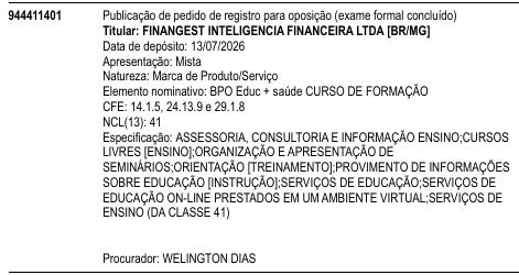 BPO Educ + saúde CURSO DE FORMAÇÃO