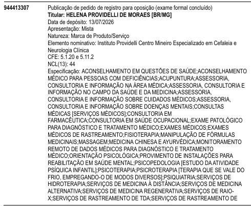 Instituto Providelli Centro Mineiro Especializado em Cefaleia e Neurologia Clínica