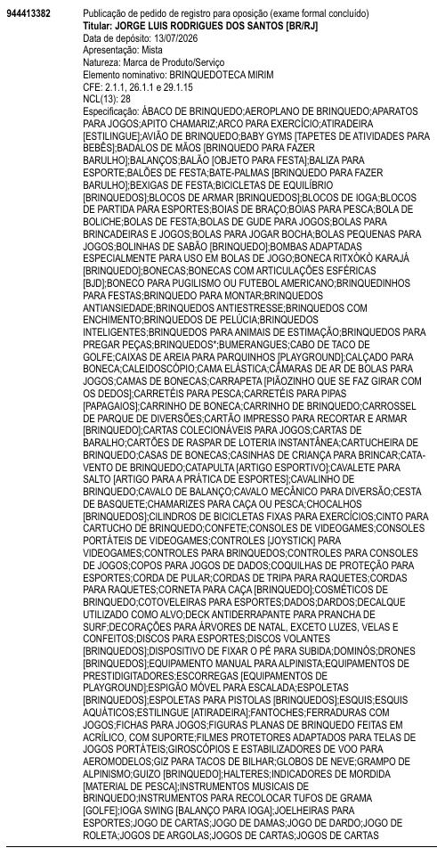 BRINQUEDOTECA MIRIM
