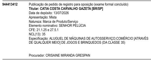 SENHOR PELÚCIA
