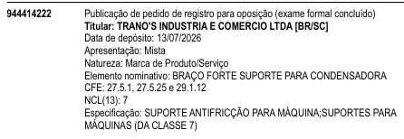BRAÇO FORTE SUPORTE PARA CONDENSADORA