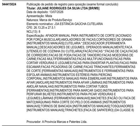J3A ESTÂNCIA GAÚCHA CUTELARIA
