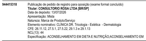 CLÍNICA DR. Tricologia - Estética - Dermatologia