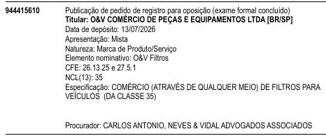 O&V Filtros