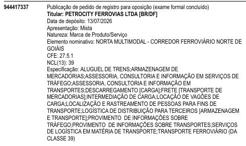NORTA MULTIMODAL - CORREDOR FERROVIÁRIO NORTE DE GOIÁIS