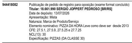 PIZZA DA HORA Leve como deve ser desde 2013