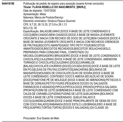 Dindoca Pipoca Gourmet