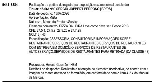 PIZZA DA HORA Leve como deve ser. Desde 2013